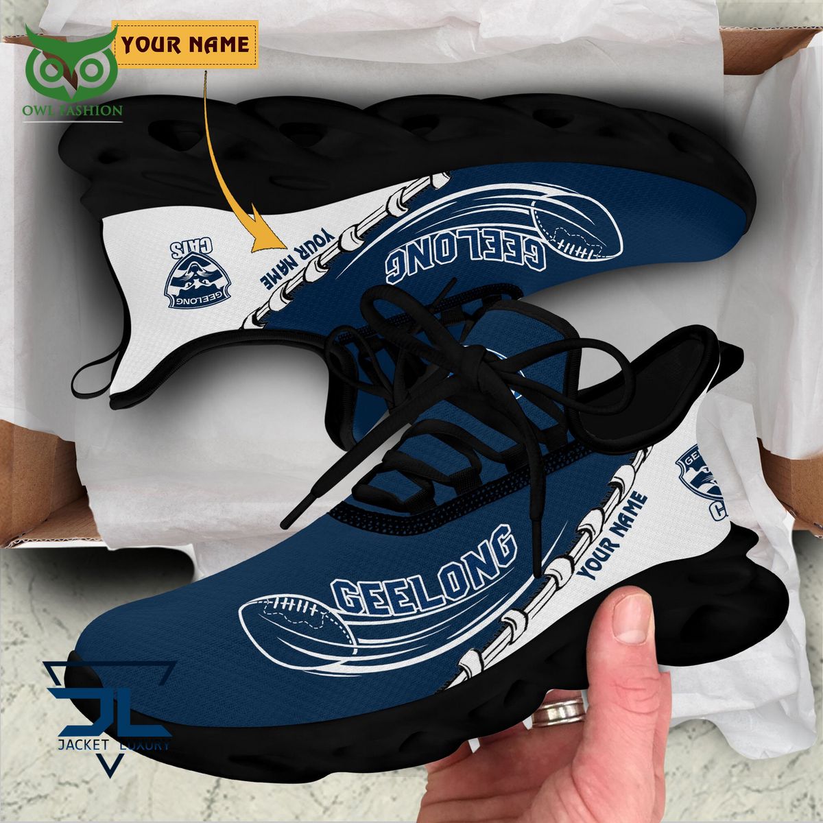 Geelong Football Club AFL Personalized Max Soul Shoes