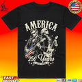 George Washington Lincoln Playing Guitar 250 Years T-shirt