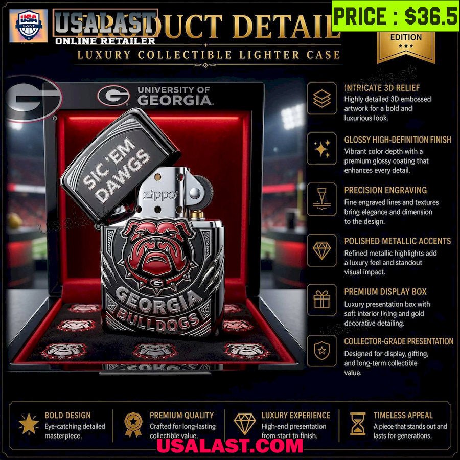 Georgia Bulldogs 2026 Premium Lighter Case