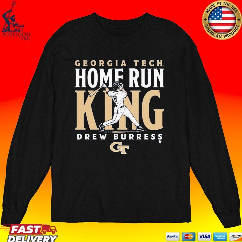 Georgia Tech Baseball Drew Burress Home Run King T-shirt