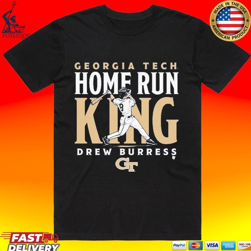 Georgia Tech Baseball Drew Burress Home Run King T-shirt