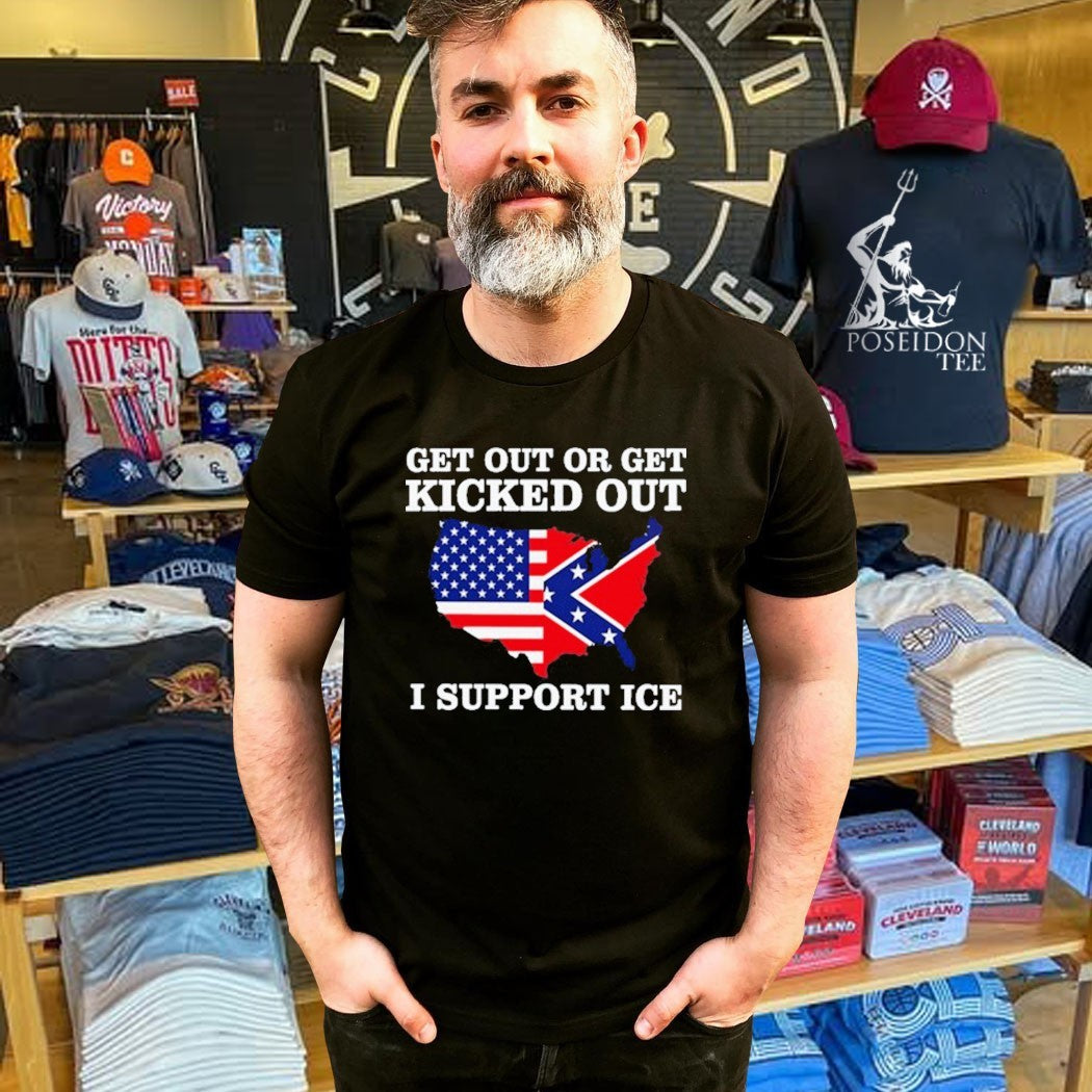 Get Out Or Get Kicked Out I Support Ice T-shirt