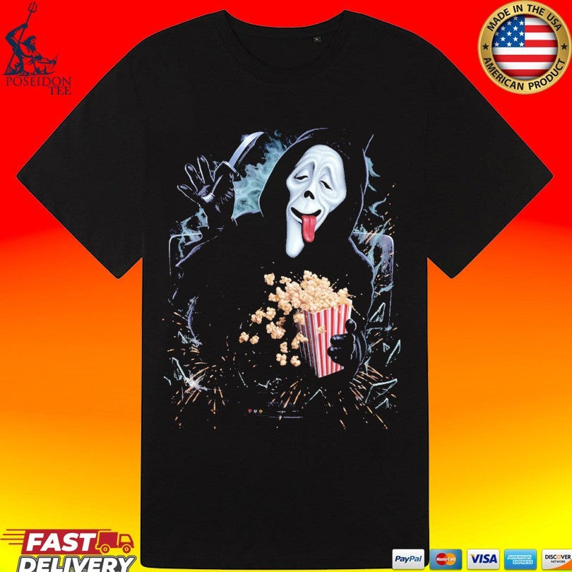 Ghost Face Spoof Scary Movie Munchies T-shirt