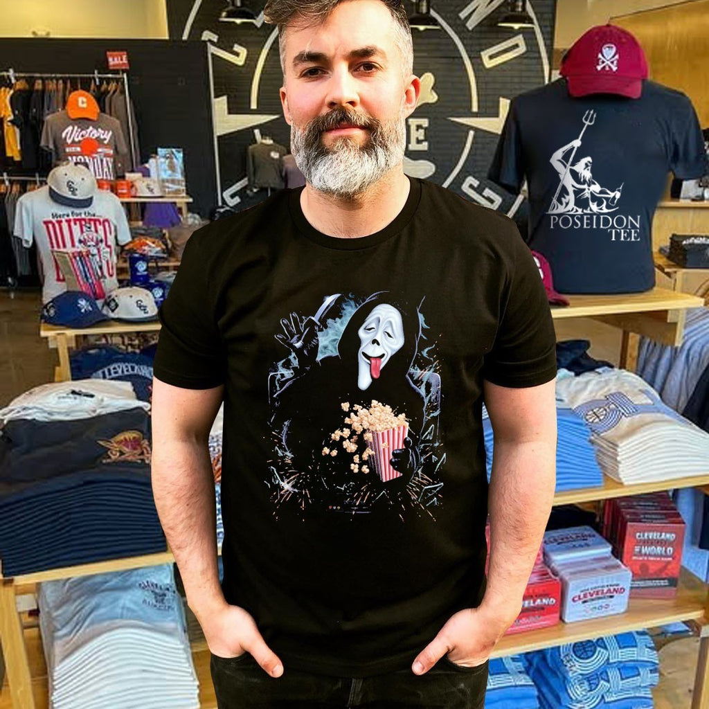 Ghost Face Spoof Scary Movie Munchies T-shirt