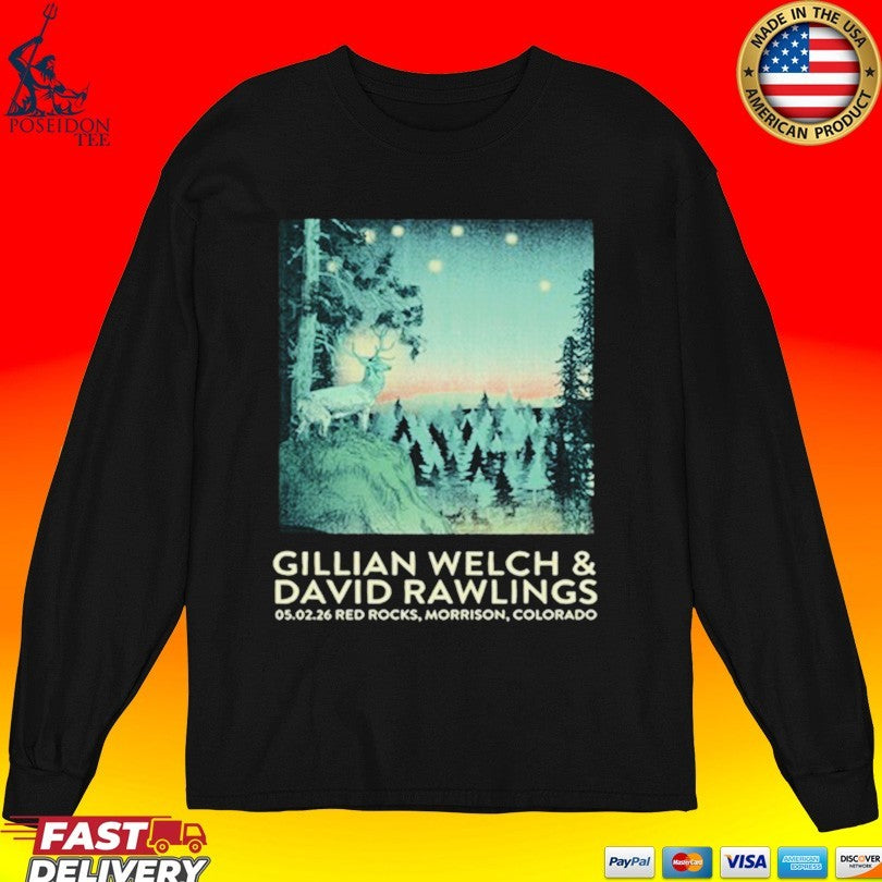 Gillian Welch & David Rawlings Red Rocks 2026 T-shirt