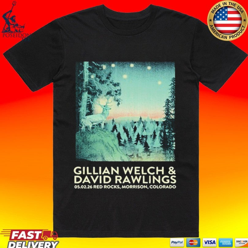 Gillian Welch & David Rawlings Red Rocks 2026 T-shirt