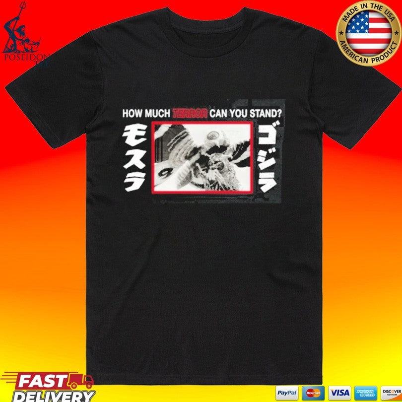 Godzilla Mothra Terror Black 5 Panel T-shirt