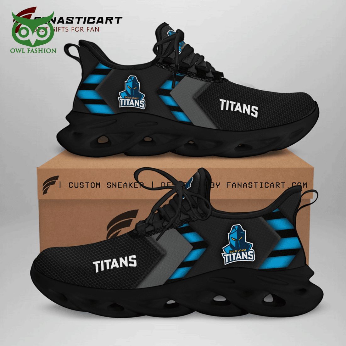 Gold Coast Titans NRL Max Soul Shoes