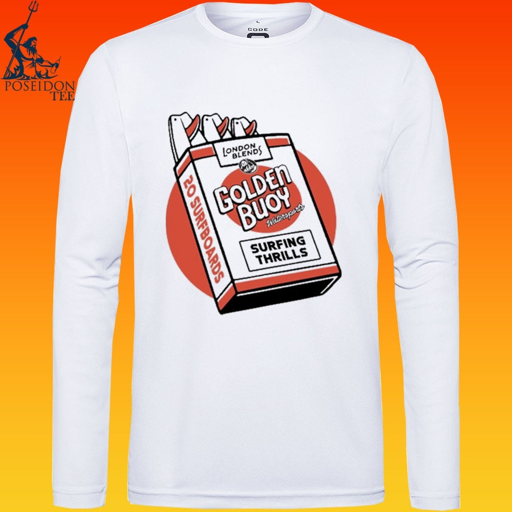 Golden Boy Surfing Thrills 20 Surfboards T-shirt