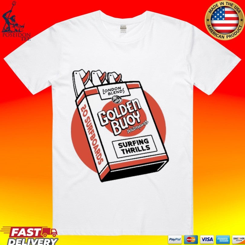 Golden Boy Surfing Thrills 20 Surfboards T-shirt