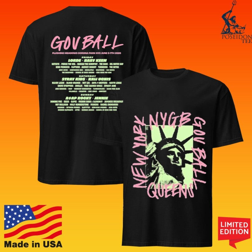 Governors Ball Music Festival Lady Liberty Longsleeve Lineup T-shirt