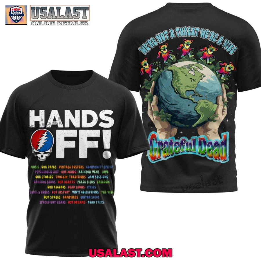 Grateful Dead Hands OFF Premium 3D Tee Shirt