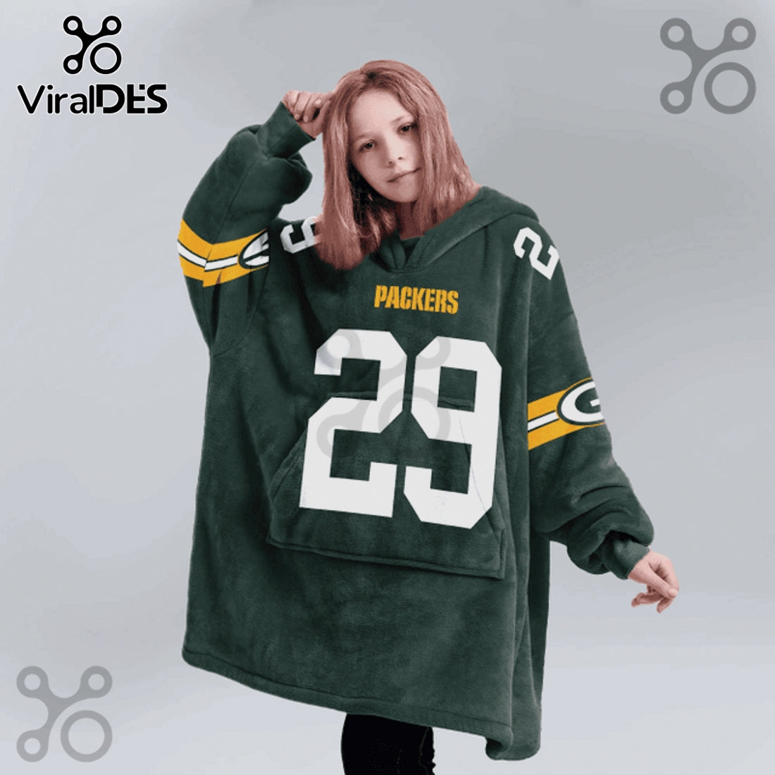 Green Bay Packers McKinney 29 Player Blanket Hoodie