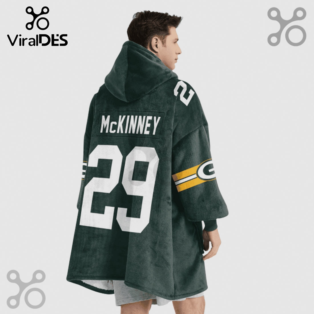 Green Bay Packers McKinney 29 Player Blanket Hoodie