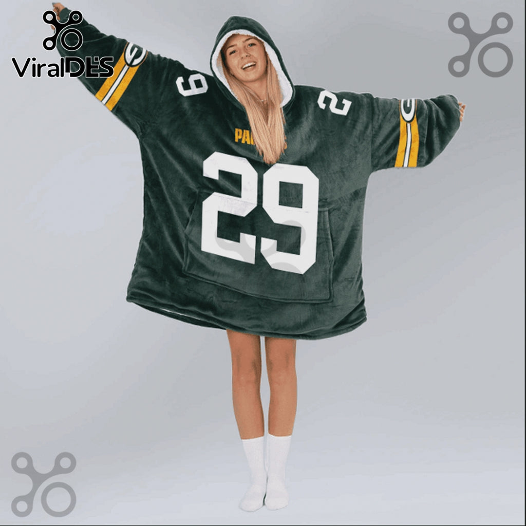 Green Bay Packers McKinney 29 Player Blanket Hoodie
