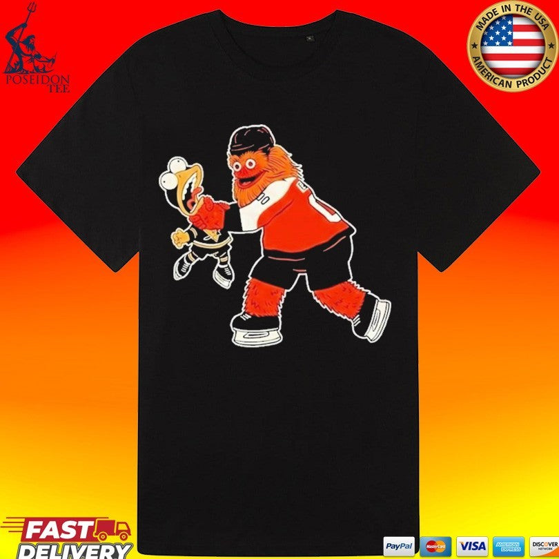 Gritty Strangle Iceburgh Philadelphia Flyers Vs Pittsburgh Penguins Hockey Funny Meme T-shirt