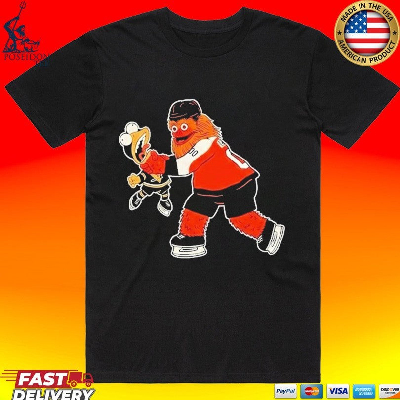 Gritty Strangle Iceburgh Philadelphia Flyers Vs Pittsburgh Penguins Hockey Funny Meme T-shirt