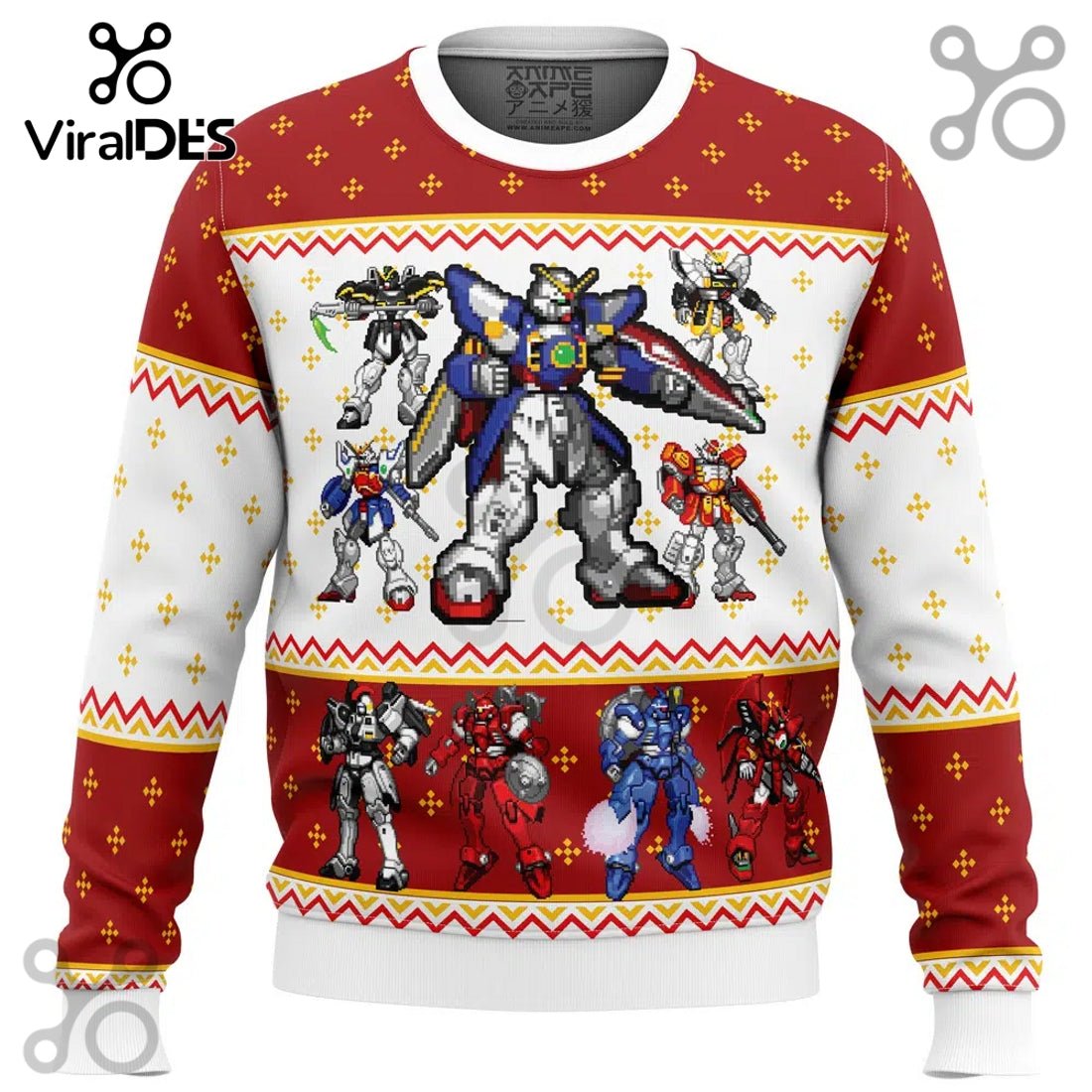 Gundam Wing Sprites Ugly Sweater 2025
