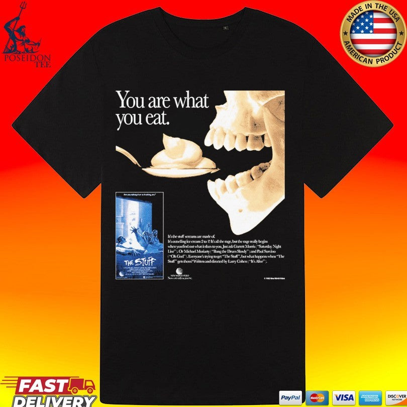 Gutter Garbs The Stuff You Are What You Eat Video Ad T-shirt