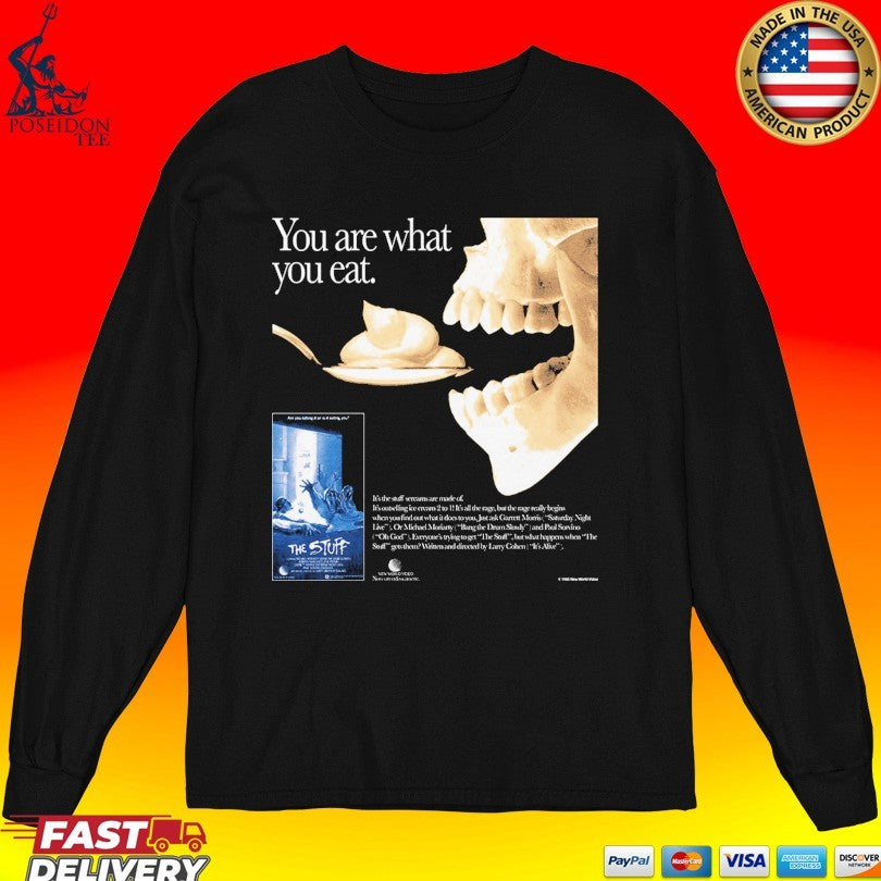 Gutter Garbs The Stuff You Are What You Eat Video Ad T-shirt