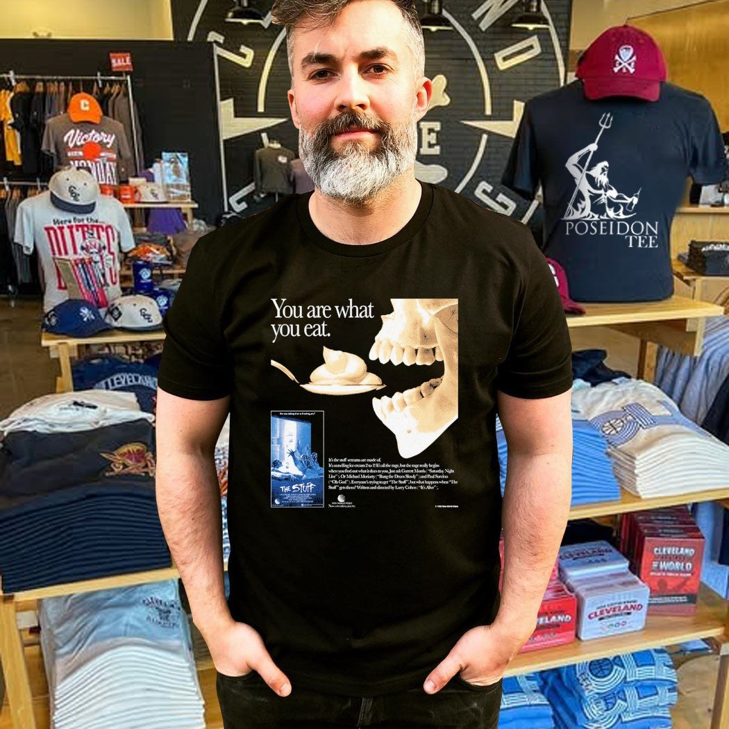 Gutter Garbs The Stuff You Are What You Eat Video Ad T-shirt