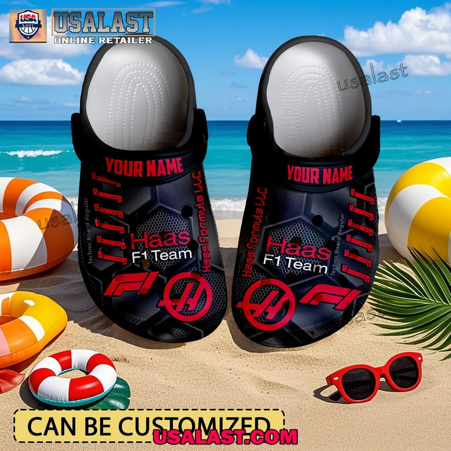 Haas F1 Team Custom Name Crocs Clogs Shoes
