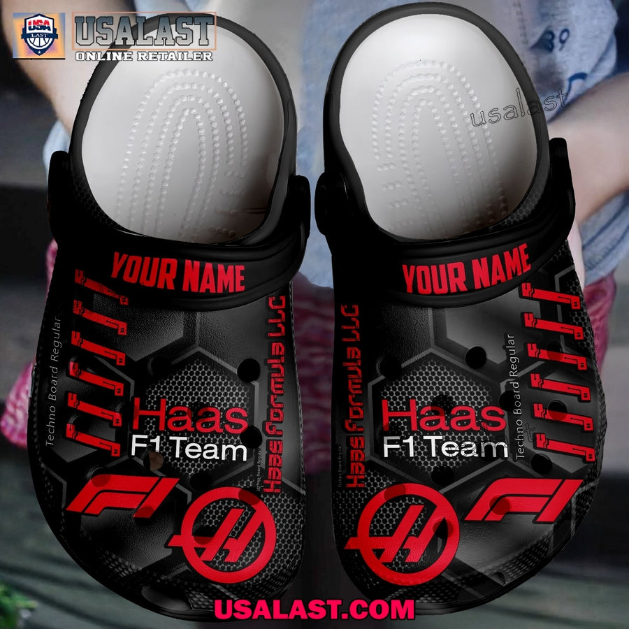 Haas F1 Team Custom Name Crocs Clogs Shoes