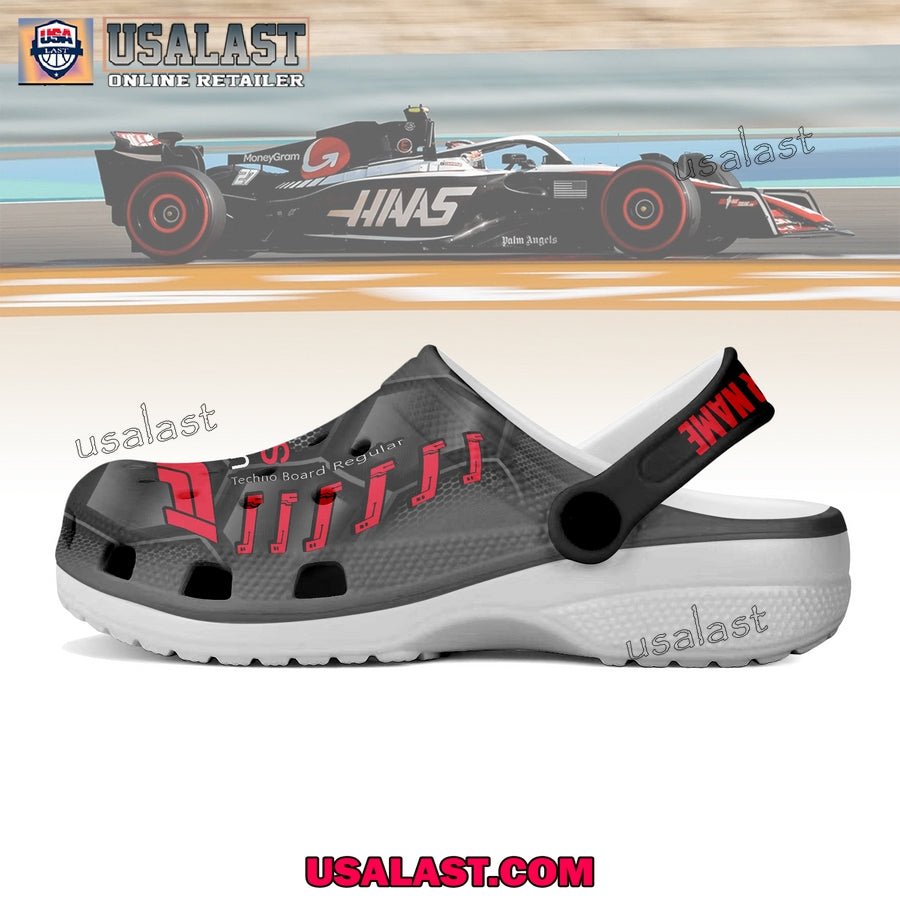 Haas F1 Team Custom Name Crocs Clogs Shoes