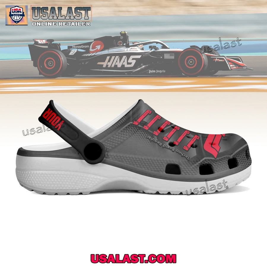 Haas F1 Team Custom Name Crocs Clogs Shoes