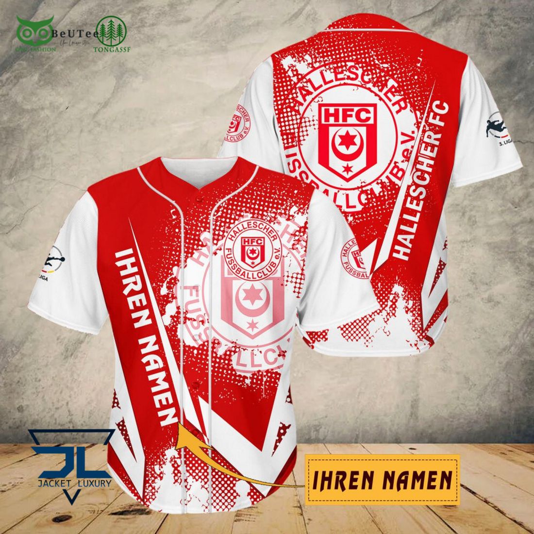 Hallescher FC Iheren Namen AOP 3D Shirt Full