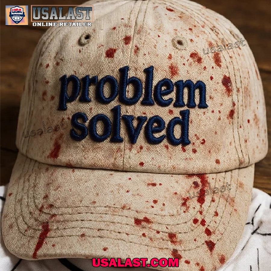 Halloween Problem Solved Print Washed Baseball Cap