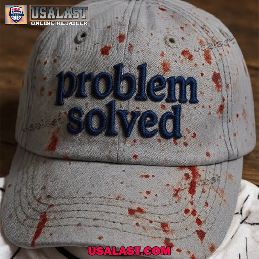 Halloween Problem Solved Print Washed Baseball Cap