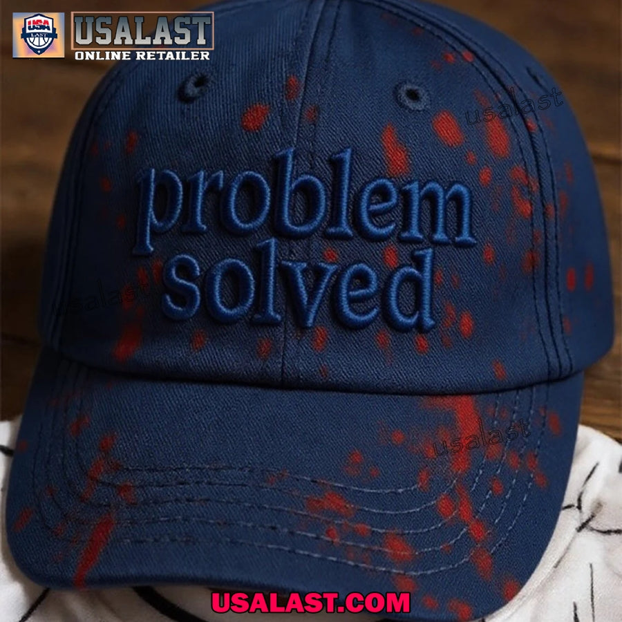 Halloween Problem Solved Print Washed Baseball Cap