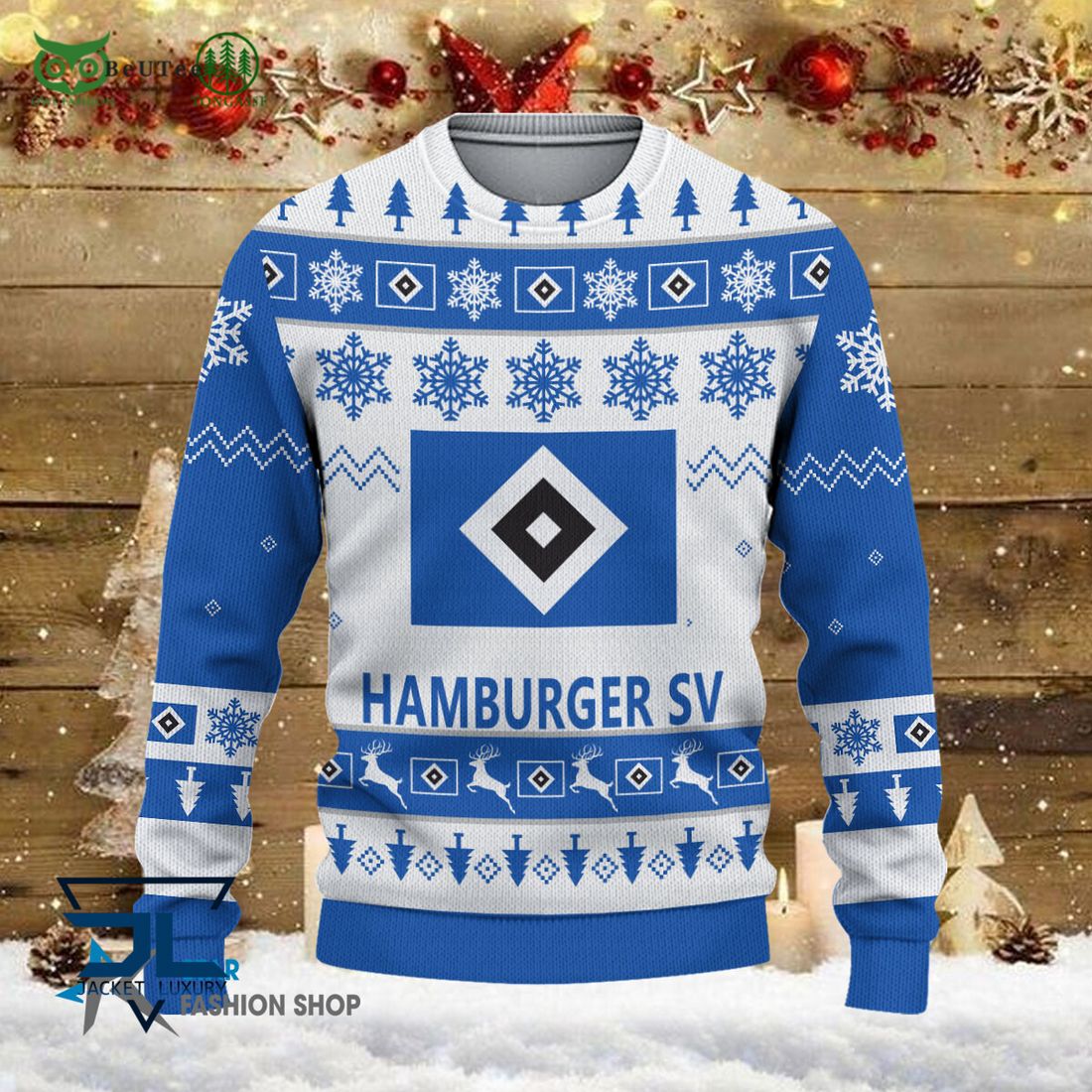 Hamburger SV Bundesliga Football 3D Ugly Sweater