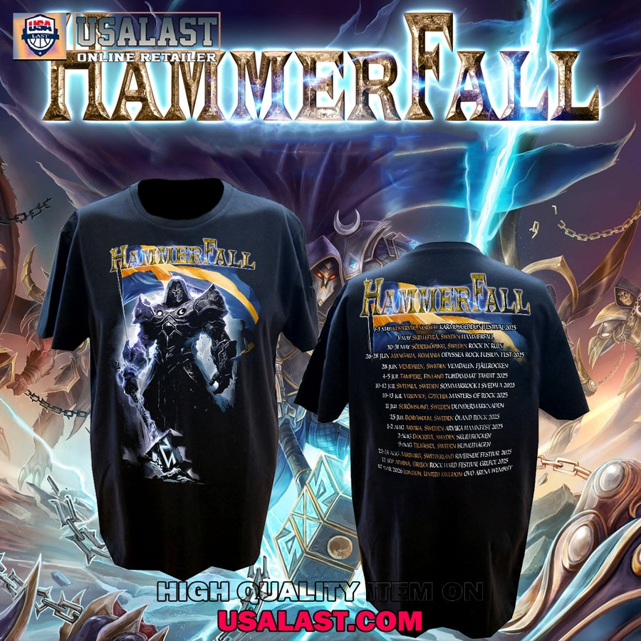 Hammerfall Europe Tour 2025 Unisex T-Shirt