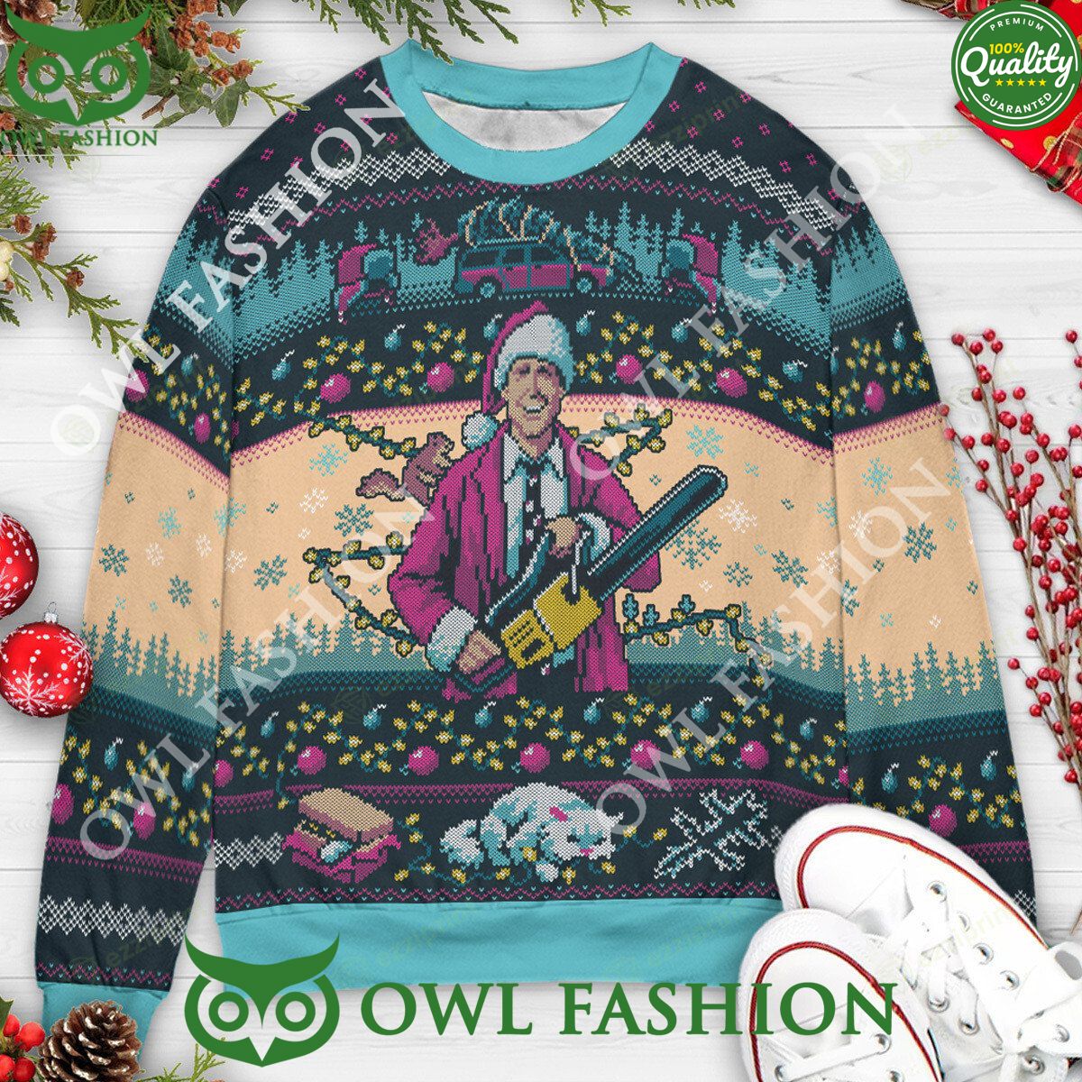 Hap Hap Happiest Sweater this Side of the Nuthouse National Lampoon’s Vacation Sweater