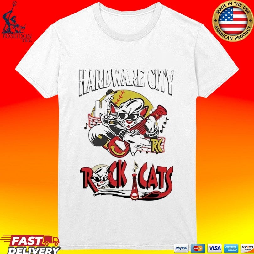 Hardware City Rock Cats Cartoon T-shirt