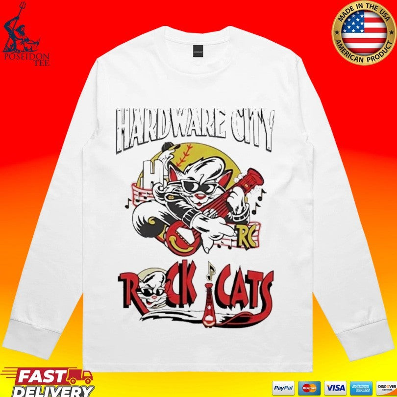 Hardware City Rock Cats Cartoon T-shirt