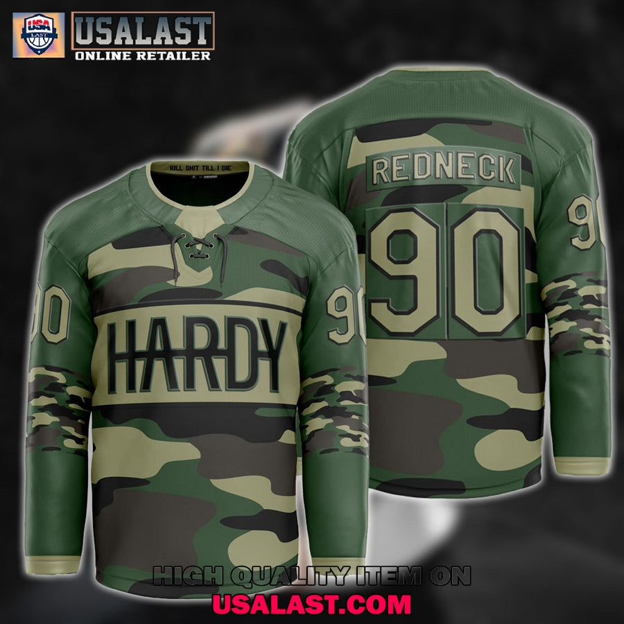 Hardy Redneck Custom Hockey Jersey
