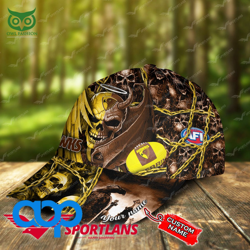 Hawthorn Hawks Football Club AFL Personalized 3D Printed Cap