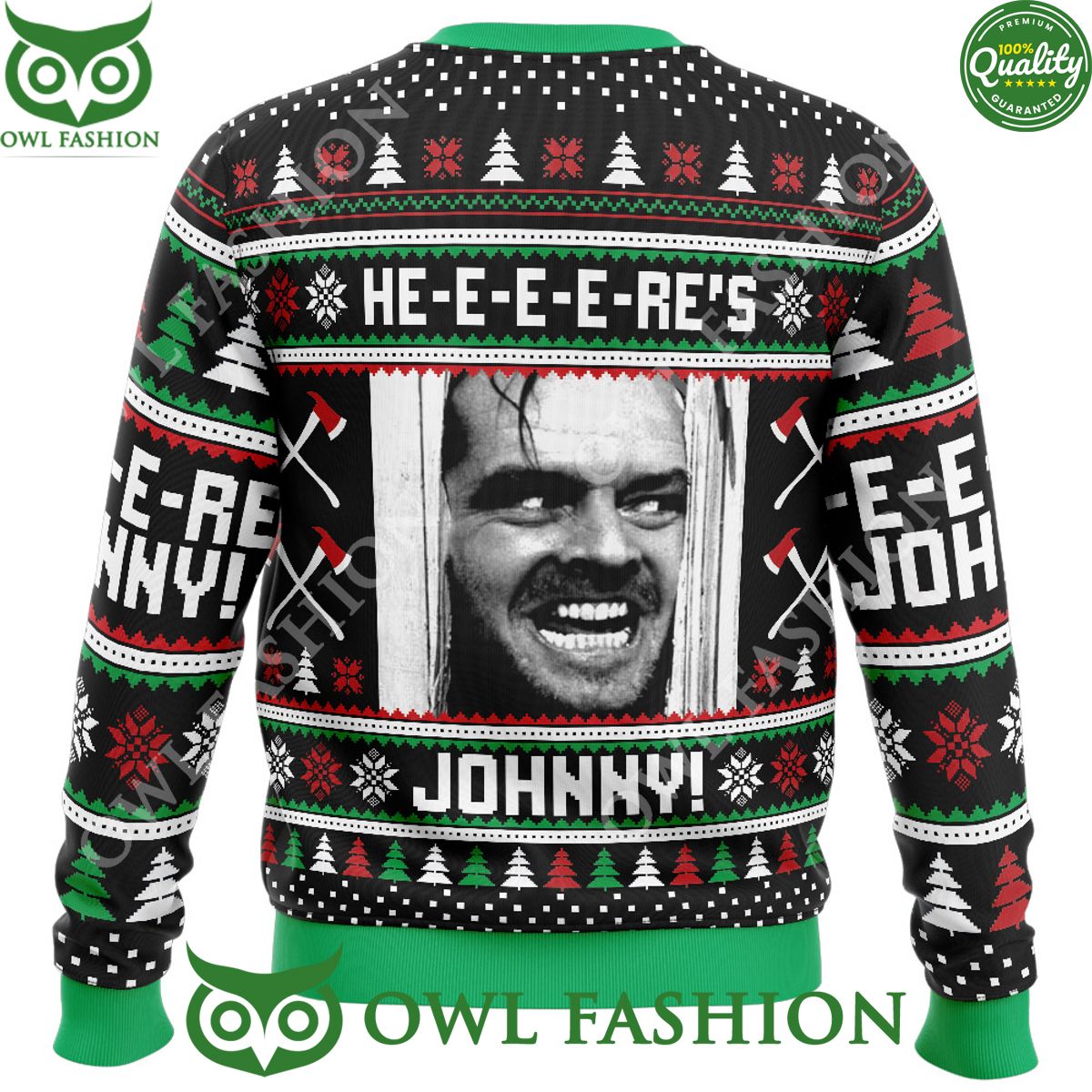 Here Johnny The Shining Ugly Christmas Sweater Jumper