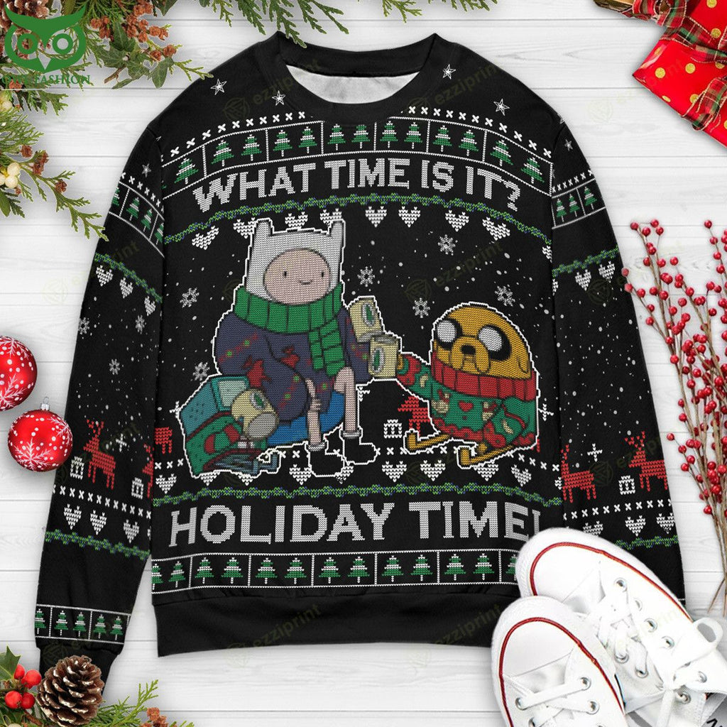 Holiday Time Finn and Jake Adventure Time Christmas Sweater