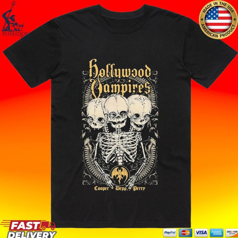 Hollywood Vampires Conjoined Skeleton T-shirt