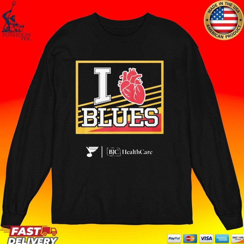 2025 Bjc Healthcare I Heart Blues T-shirt