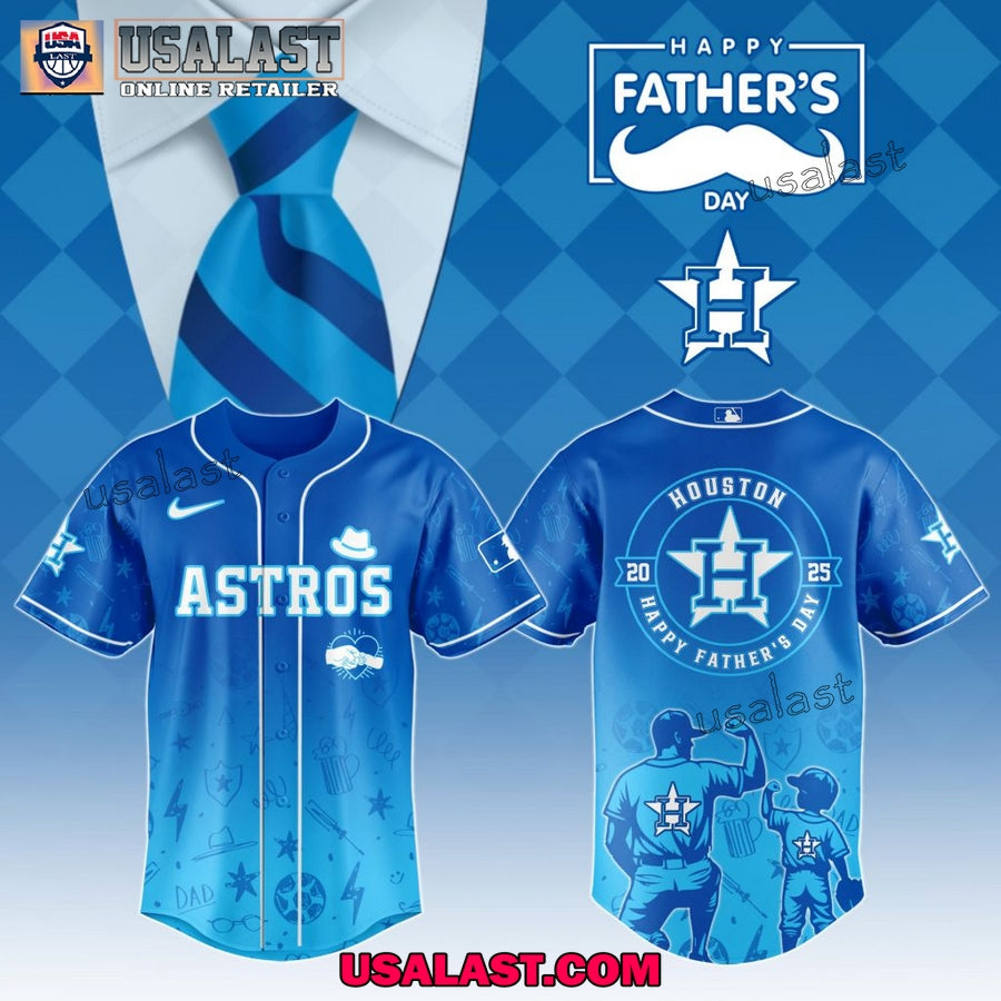 Houston Astros Happy Father’s Day 2025 Baseball Jersey