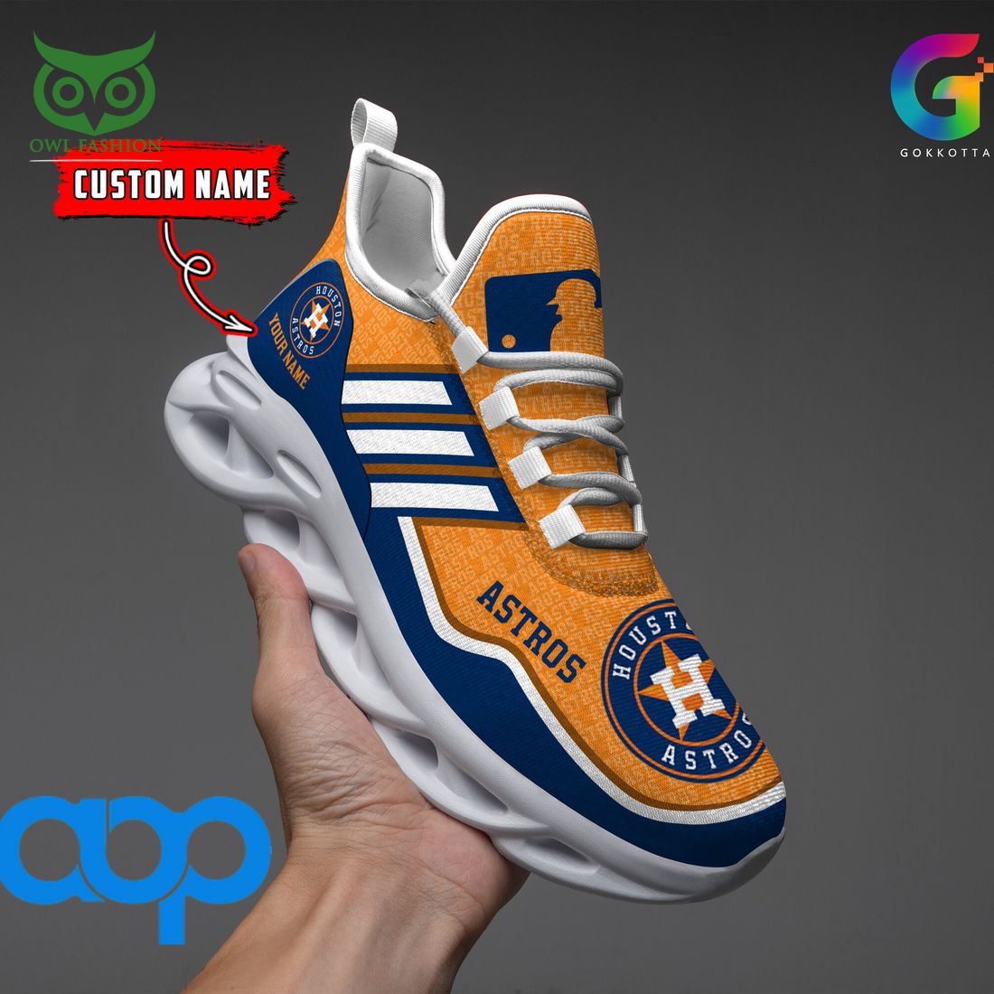 Houston Astros MLB Personalized New Max Soul Sneaker