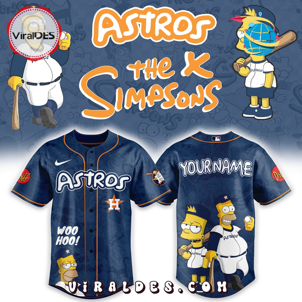 Houston Astros MLB The Simpsons Heritage Baseball Jersey