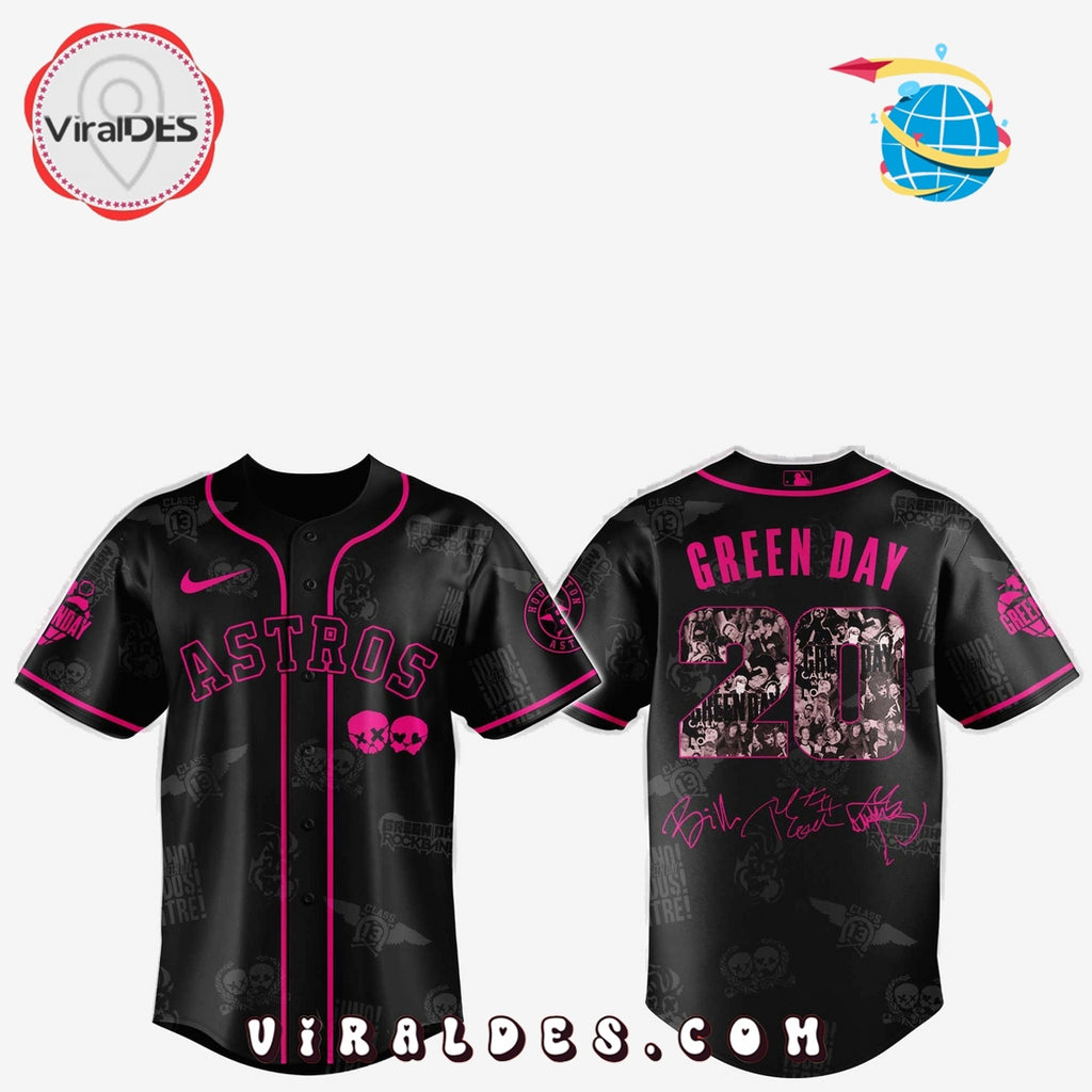 Houston Astros MLB x Green Day 20th Anniversary Baseball Jersey