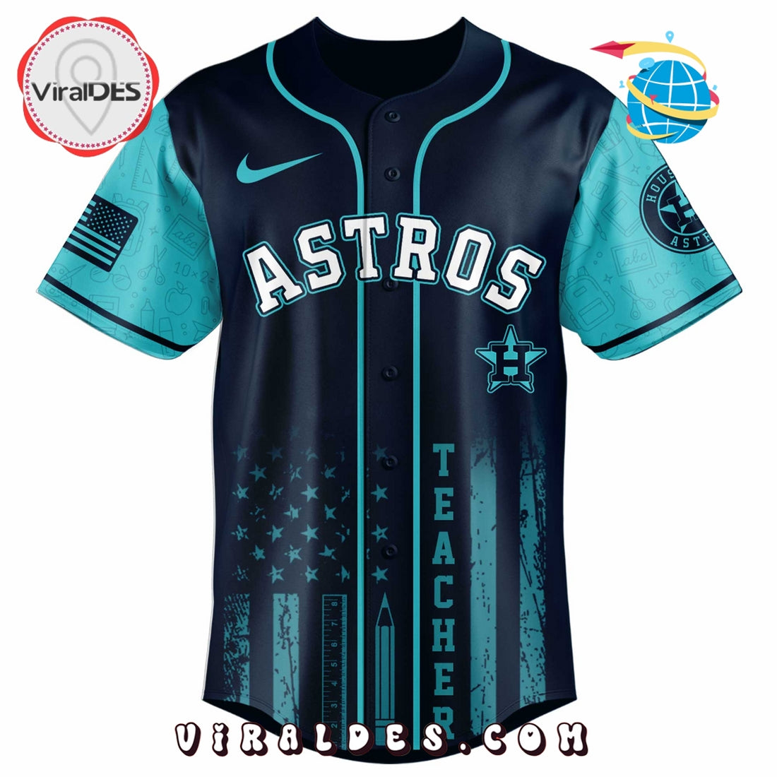 Houston Astros MLB x Teacher Appreciation Day Baseball Jersey