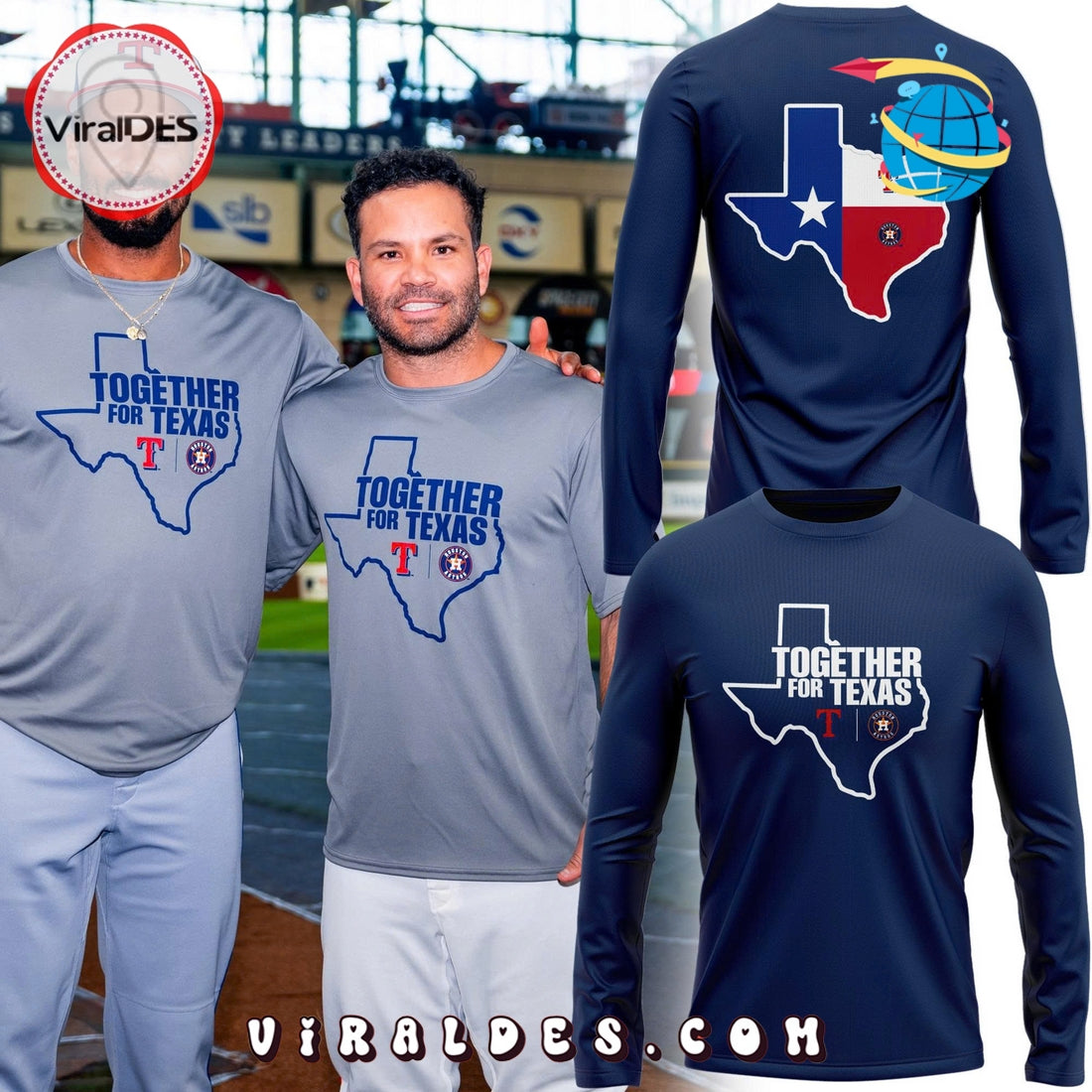 Houston Astros Together For Texas Blue Hoodie 2025